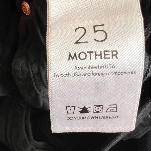 MOTHER High Waisted Looker Ankle Fray Jeans in Guilty Glitter Racer Size 25 - Picture 6 of 7